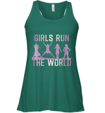 Womens Girls Run The World  International Women's Day Feminist V Neck T Shirt Racerback Tank