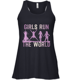 Womens Girls Run The World  International Women's Day Feminist V Neck T Shirt Racerback Tank