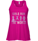 Womens Girls Run The World  International Women's Day Feminist V Neck T Shirt Racerback Tank