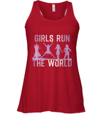 Womens Girls Run The World  International Women's Day Feminist V Neck T Shirt Racerback Tank