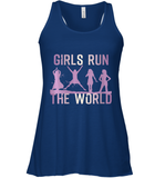 Womens Girls Run The World  International Women's Day Feminist V Neck T Shirt Racerback Tank