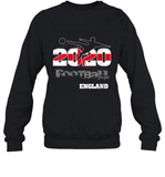 Womens England Flag Football Supporter Sports Gifts V Neck T Shirt Sweatshirt
