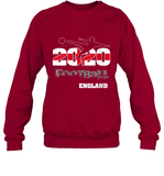 Womens England Flag Football Supporter Sports Gifts V Neck T Shirt Sweatshirt