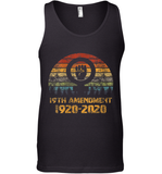 Womens 19th Amendment 1920 2020 Women's Right To Vote Retro Sunset V Neck T Shirt Tank Top