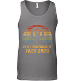 Womens 19th Amendment 1920 2020 Women's Right To Vote Retro Sunset V Neck T Shirt Tank Top