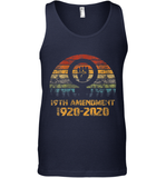 Womens 19th Amendment 1920 2020 Women's Right To Vote Retro Sunset V Neck T Shirt Tank Top