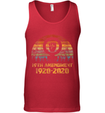 Womens 19th Amendment 1920 2020 Women's Right To Vote Retro Sunset V Neck T Shirt Tank Top