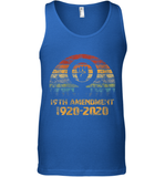 Womens 19th Amendment 1920 2020 Women's Right To Vote Retro Sunset V Neck T Shirt Tank Top