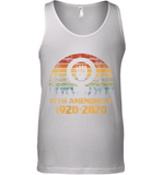 Womens 19th Amendment 1920 2020 Women's Right To Vote Retro Sunset V Neck T Shirt Tank Top