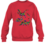 Womens Colourful Dinosaur International dot day V Neck T Shirt Sweatshirt