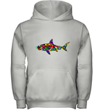 Womens Colourful Shark International dot day V Neck T Shirt Youth Hoodie