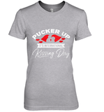 Womens Funny, International Kissing Day, Pucker UP it's V Neck T Shirt Premium Women's T-Shirt