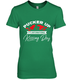 Womens Funny, International Kissing Day, Pucker UP it's V Neck T Shirt Premium Women's T-Shirt