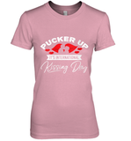 Womens Funny, International Kissing Day, Pucker UP it's V Neck T Shirt Premium Women's T-Shirt