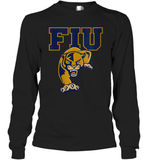 Womens FIU Panthers College NCAA PPFIU01 V Neck T Shirt Long Sleeve T-Shirt