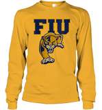 Womens FIU Panthers College NCAA PPFIU01 V Neck T Shirt Long Sleeve T-Shirt