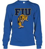Womens FIU Panthers College NCAA PPFIU01 V Neck T Shirt Long Sleeve T-Shirt