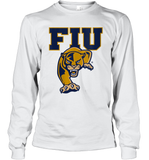 Womens FIU Panthers College NCAA PPFIU01 V Neck T Shirt Long Sleeve T-Shirt