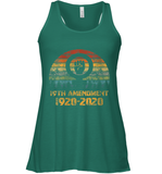 Womens 19th Amendment 1920 2020 Women's Right To Vote Retro Sunset V Neck T Shirt Racerback Tank
