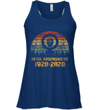 Womens 19th Amendment 1920 2020 Women's Right To Vote Retro Sunset V Neck T Shirt Racerback Tank