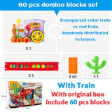 Motorized Domino Train Car kit Set Up Blocks Elevator Springboard Bridge Set Colorful Bricks Plastic toy gift for children kids