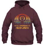 Womens 19th Amendment 1920 2020 Women's Right To Vote Retro Sunset V Neck T Shirt Hoodie