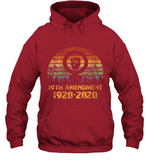 Womens 19th Amendment 1920 2020 Women's Right To Vote Retro Sunset V Neck T Shirt Hoodie