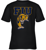 Womens FIU Panthers College NCAA PPFIU01 V Neck T Shirt Youth T-Shirt