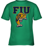Womens FIU Panthers College NCAA PPFIU01 V Neck T Shirt Youth T-Shirt