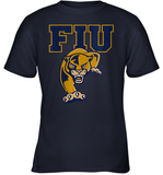 Womens FIU Panthers College NCAA PPFIU01 V Neck T Shirt Youth T-Shirt