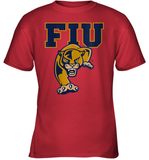 Womens FIU Panthers College NCAA PPFIU01 V Neck T Shirt Youth T-Shirt