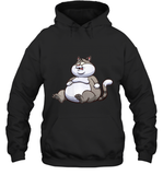 Womens Fat Cat Funny Chubby Cat  International Cat Day V Neck T Shirt Hoodie