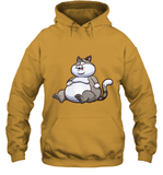 Womens Fat Cat Funny Chubby Cat  International Cat Day V Neck T Shirt Hoodie