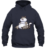 Womens Fat Cat Funny Chubby Cat  International Cat Day V Neck T Shirt Hoodie