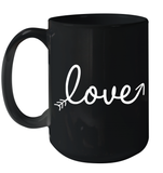 Women's Love Valentines Day Anniversary Shirt T Shirt Ceramic Mug 15oz