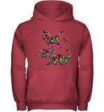 Womens Colourful Dinosaur International dot day V Neck T Shirt Youth Hoodie