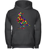 Womens Colourful Dove Bird International Dot day V Neck T Shirt Youth Hoodie