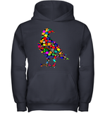 Womens Colourful Dove Bird International Dot day V Neck T Shirt Youth Hoodie