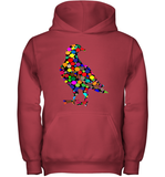 Womens Colourful Dove Bird International Dot day V Neck T Shirt Youth Hoodie