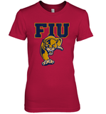 Womens FIU Panthers College NCAA PPFIU01 V Neck T Shirt Premium Women's T-Shirt