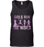 Womens Girls Run The World  International Women's Day Feminist V Neck T Shirt Tank Top