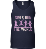 Womens Girls Run The World  International Women's Day Feminist V Neck T Shirt Tank Top