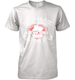 Womens Funny, International Kissing Day, Kisses for free. One day V Neck T Shirt Premium Men's T-Shirt