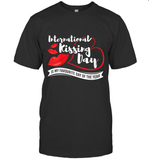 Womens Funny, International Kissing Day, International Kissing Day V Neck T Shirt T-Shirt