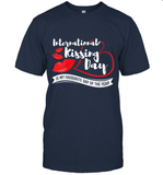 Womens Funny, International Kissing Day, International Kissing Day V Neck T Shirt T-Shirt