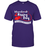 Womens Funny, International Kissing Day, International Kissing Day V Neck T Shirt T-Shirt