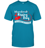 Womens Funny, International Kissing Day, International Kissing Day V Neck T Shirt T-Shirt