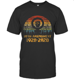 Womens 19th Amendment 1920 2020 Women's Right To Vote Retro Sunset V Neck T Shirt T-Shirt