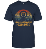 Womens 19th Amendment 1920 2020 Women's Right To Vote Retro Sunset V Neck T Shirt T-Shirt