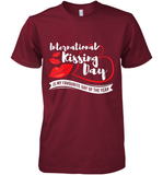 Womens Funny, International Kissing Day, International Kissing Day V Neck T Shirt Premium Men's T-Shirt